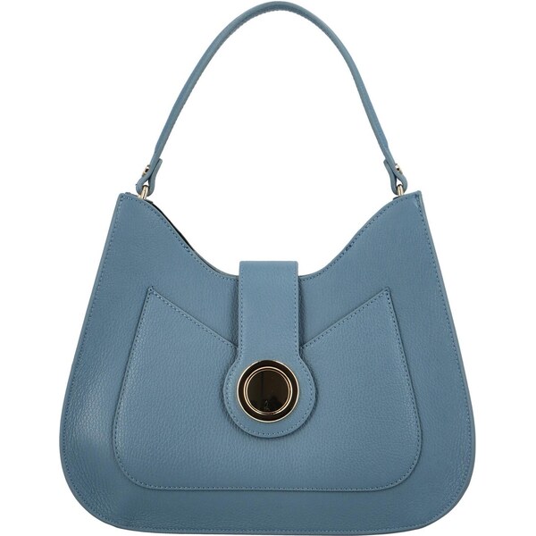 Dámska kožená kabelka cez plece džínsová modrá - Delami Vera Pelle 48917827