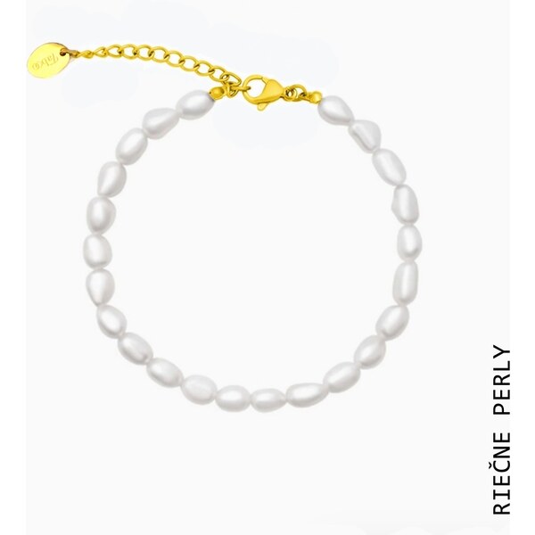 Taboo náramok na nohu Atlantis, prírodné, riečne, biele perly tba107 48873773