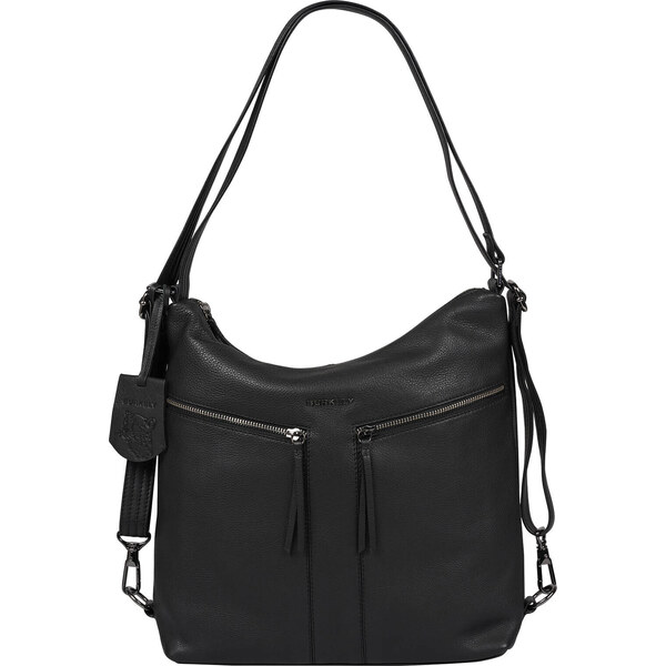 Dámska kožená batôžko kabelka Burkely Markets - čierna 49169296