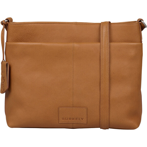 Dámska crossbody kožená kabelka Burkely Milna - koňak 48227262