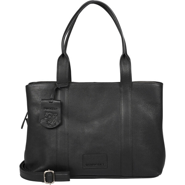 Dámska kožená business kabelka Burkely Haite - čierna 49169311