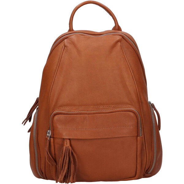 Dámsky kožený batoh The Trend Vilma - koňak 49169312