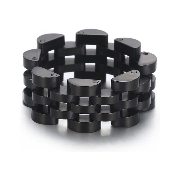 Royal Fashion pánsky čierny prsteň KR106194-KFC 54217185