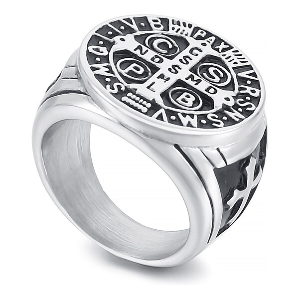 Royal Fashion pánsky prsteň Kríž KR107710-WGDM 62608544