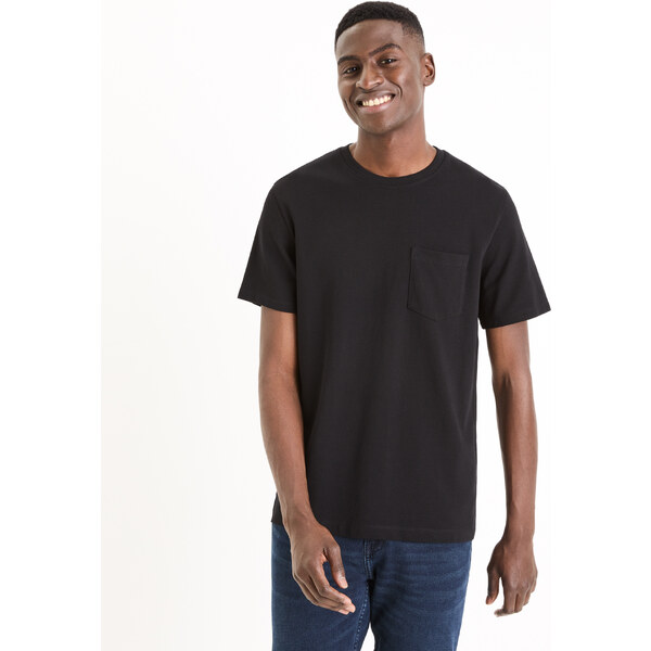 Čierne pánske basic tričko Celio Gepik 50560225