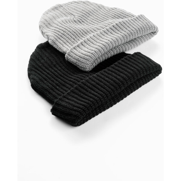 bonprix Pánska súprava čiapka 2-dielna, farba čierna 44798864