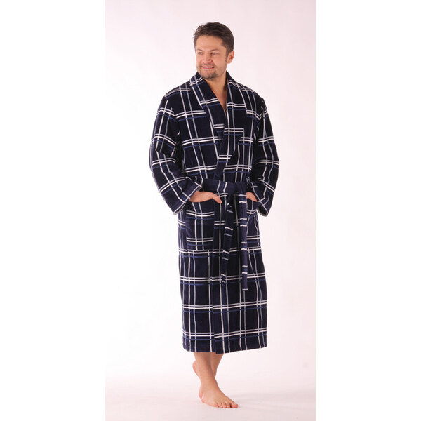 ACTION - Pánsky župan 21125900 tm. modrá s kočíkom - Vestis 49792589