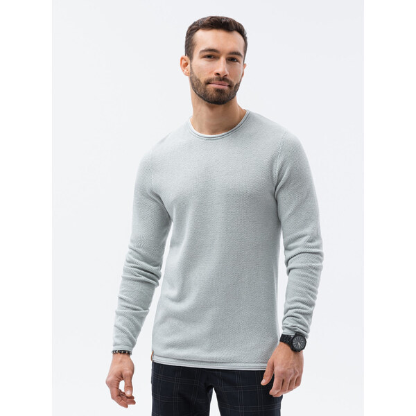 Pánsky sveter E121 Svetlo šedá - Ombre 49793618