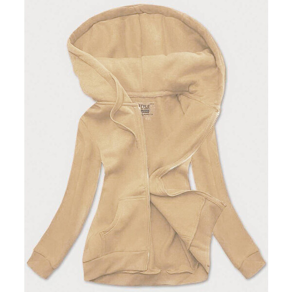 J.STYLE Dámska béžová športová mikina (W03-159) 65850430