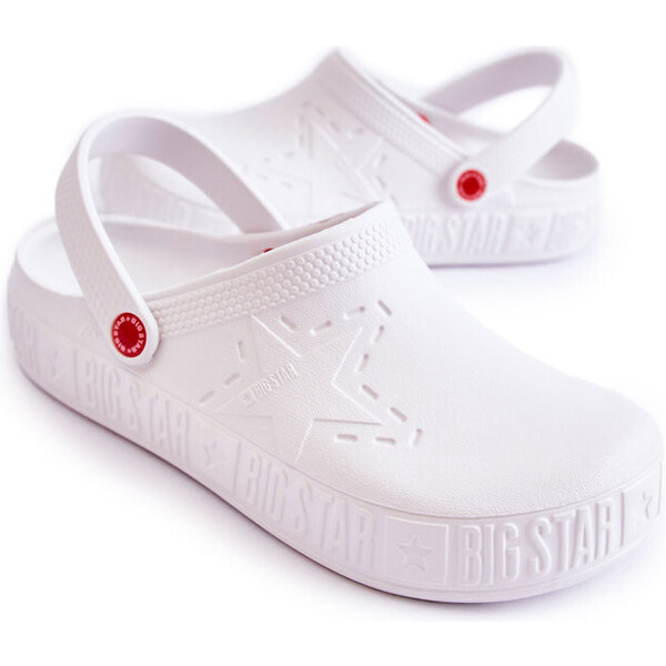 Big Star Shoes Pánské lehké pantofle Kroks Big Star II175003 Bílé 49786731