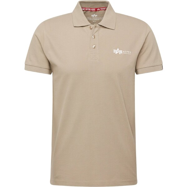 ALPHA INDUSTRIES Tričko béžová / biela 52702187