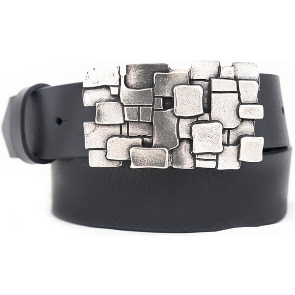 Čierny dámsky kožený opasok (GPD92) 48936425