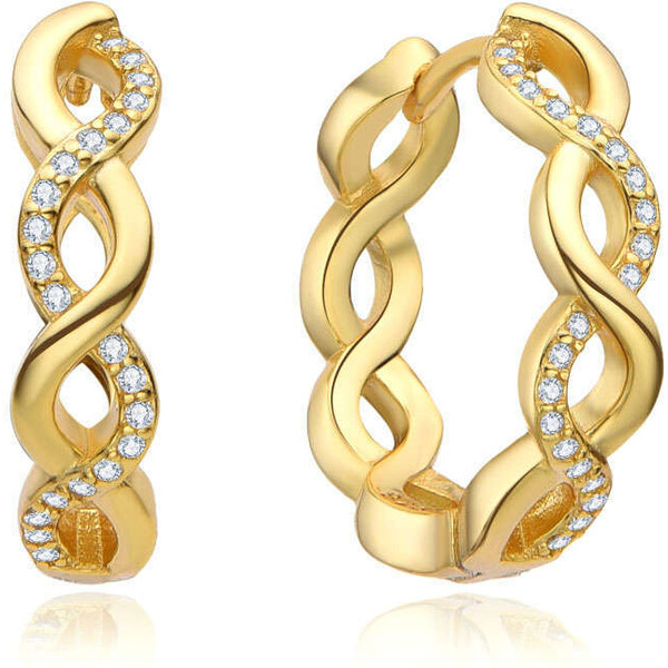 Olivie Strieborné kruhy NEKONEČNO GOLD 8312 48961332