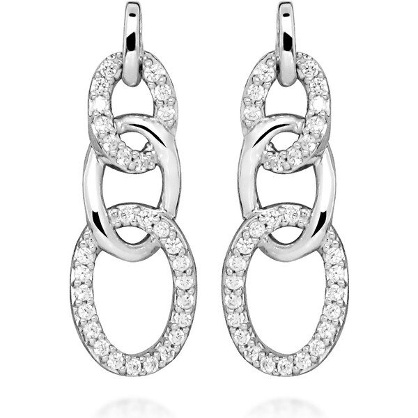 Silver Cat Elegantné strieborné náušnice s kubickými zirkónmi SC480 66578806