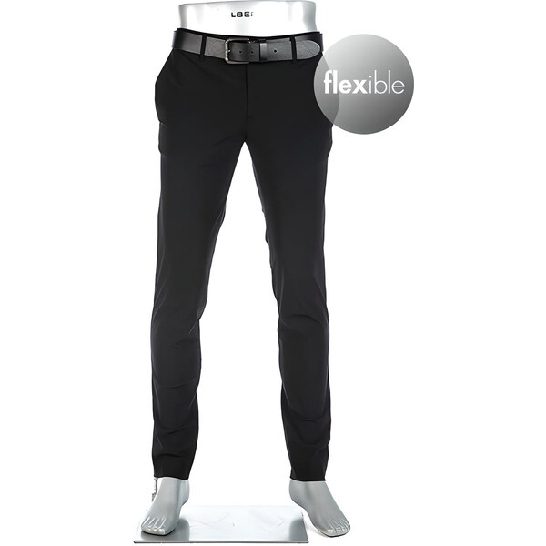 Pánske čierne funkčné chino nohavice Revolutional ALBERTO slim fit 48937362