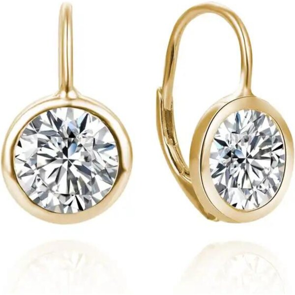 Olivie Strieborné krištáľové náušnice GOLD 8325 48961341