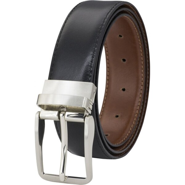 Lindenmann Pánsky kožený obojstranný opasok Lindenmann 21002245 čierny 48954484