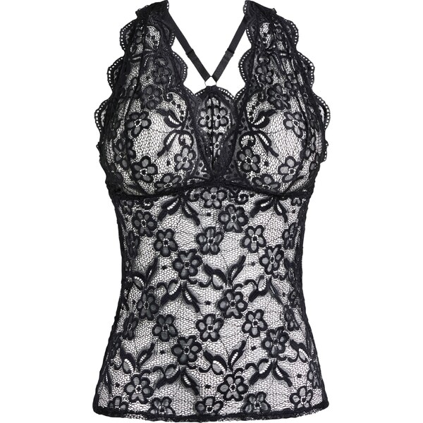 bonprix Čipkovaný top, farba čierna 48958648