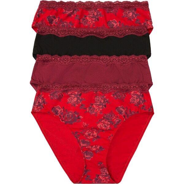 bonprix Maxi nohavičky (4 ks) s bio bavlnou, farba čierna 48958665