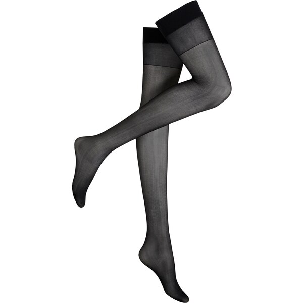 bonprix Podväzkové pančuchy 20 DEN, farba čierna 48958700