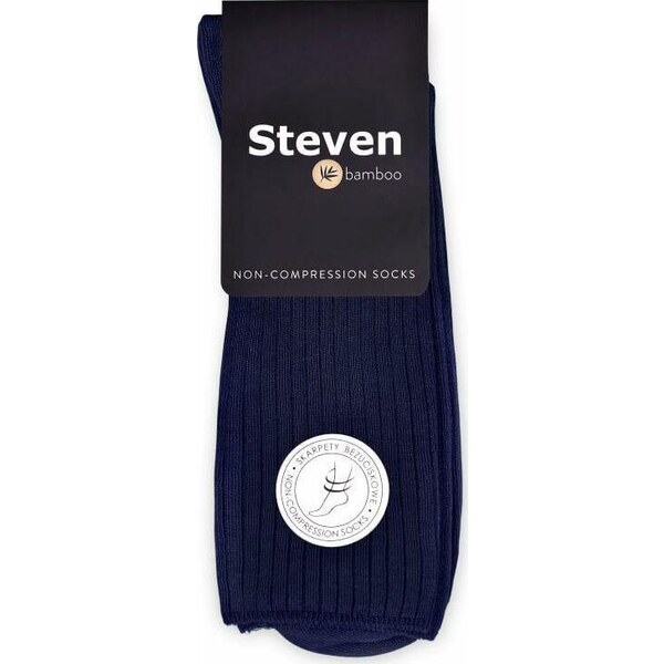 STEVEN Tmavomodré pánske bambusové ponožky Art.165 OX007, NAVY BLUE 41661182