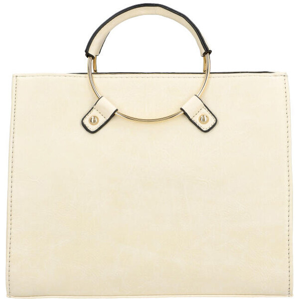 Beast Style Moderná dámska kabelka do ruky Beast svetlá krémová 48973035