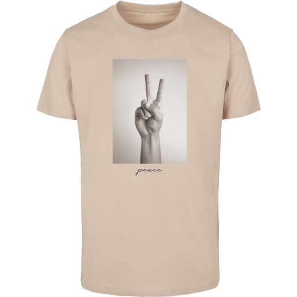Mister Tee Mens T-shirt Peace - beige 50656920