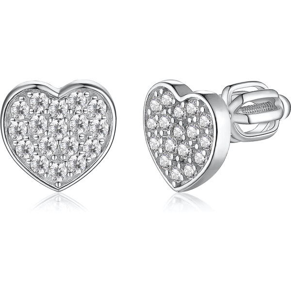 Olivie Strieborné náušnice SRDIEČKO 8348 48999304