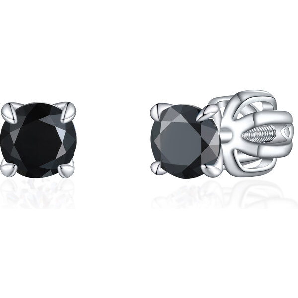 Olivie Strieborné 4mm náušnice PIPPI BLACK 8358 48999314