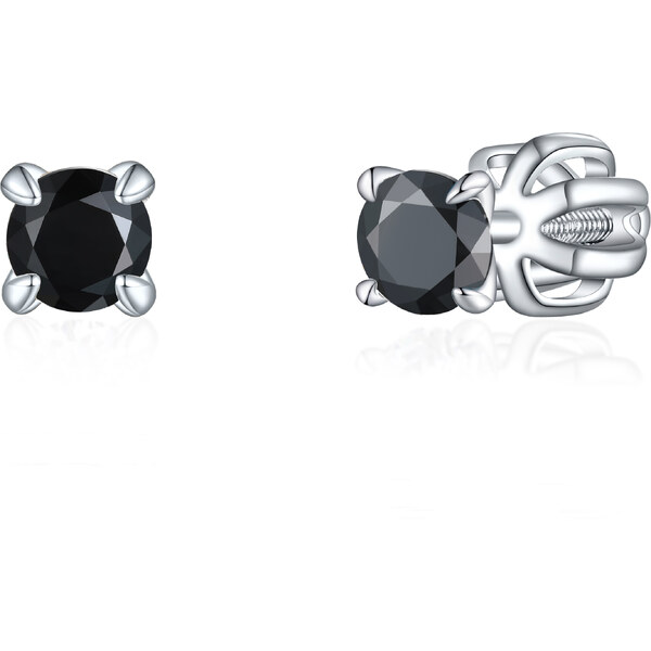 Olivie Strieborné 3mm náušnice PIPPI BLACK 8359 48999315