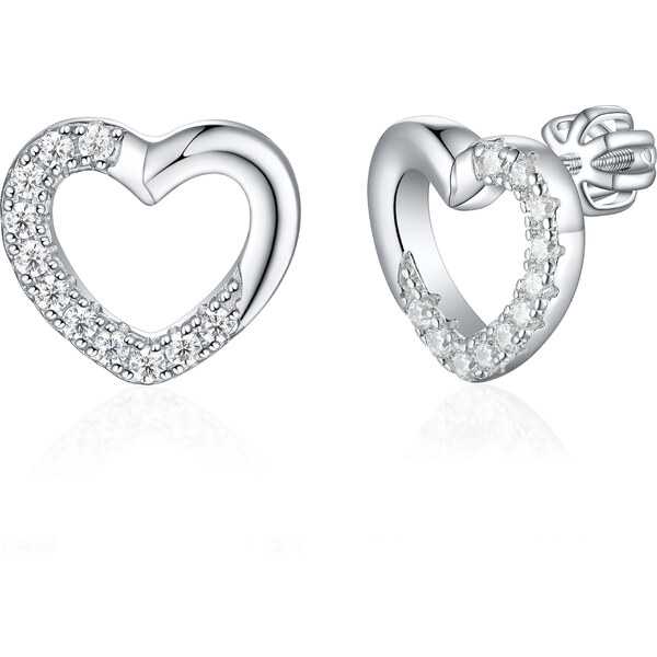 Olivie Strieborné náušnice SRDIEČKO 8378 49010918