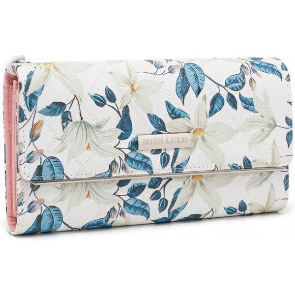 Miss Lulu Peňaženka - s kvetinovou potlačou a putkom, béžová 49009279