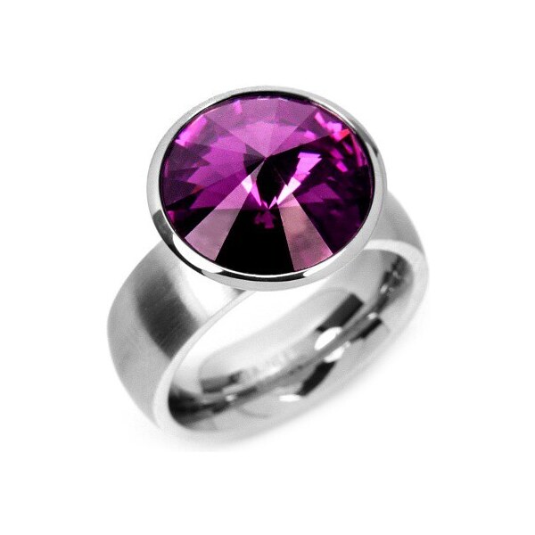 Ligot Luxusný oceľový prsteň Crystal 16mm so Swarovski Crystals 49018545