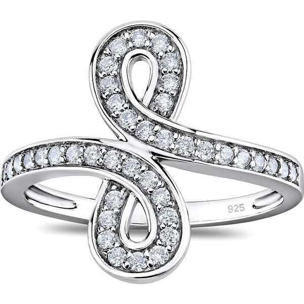 Ligot Strieborný prsteň INFINITY s Brilliance Zirconia 49018576