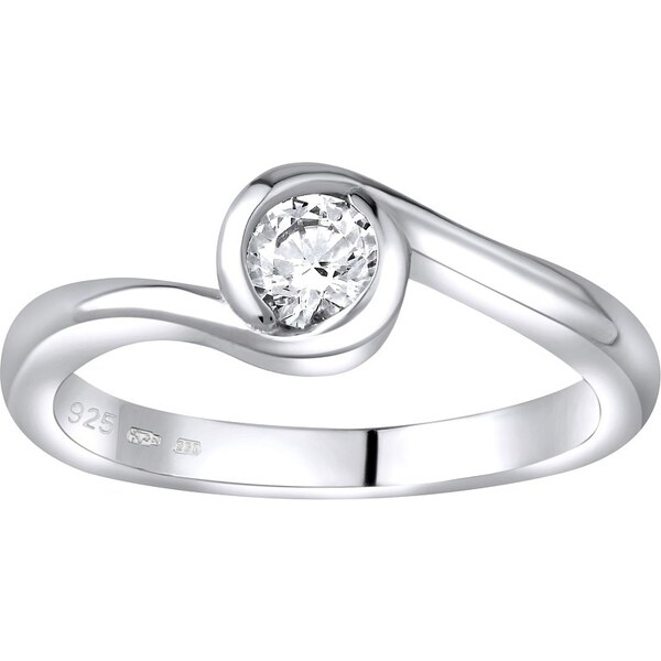 Ligot Strieborný prsteň so Swarovski Zirconia 49018587