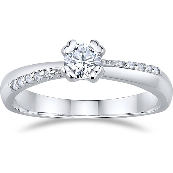 Ligot Strieborný prsteň s kameňom Swarovski Zirconia 49018594