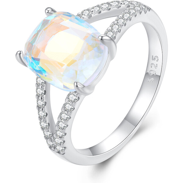 Ligot Strieborný prsteň s trblietavým kameňom 49018621