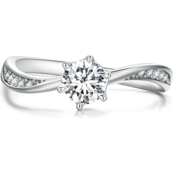 Ligot Strieborný prsteň so zirkónom 49018622