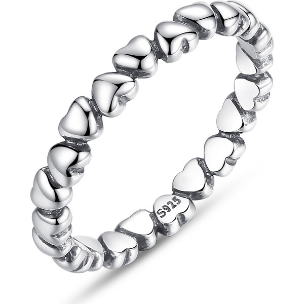 Ligot Strieborný prsteň srdiečkový 49018637
