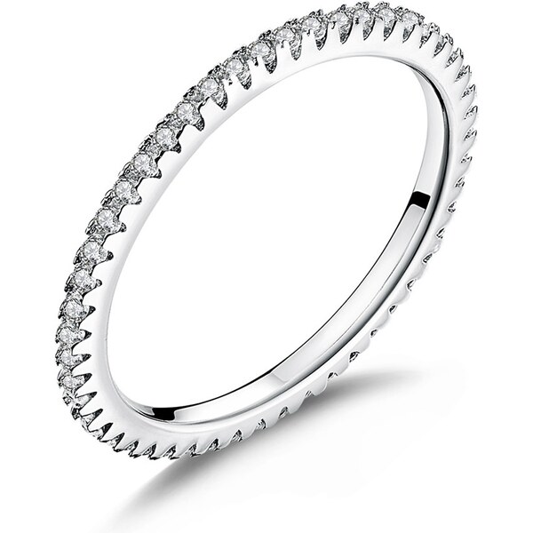 Ligot Strieborný prsteň so zirkónmi 49018644