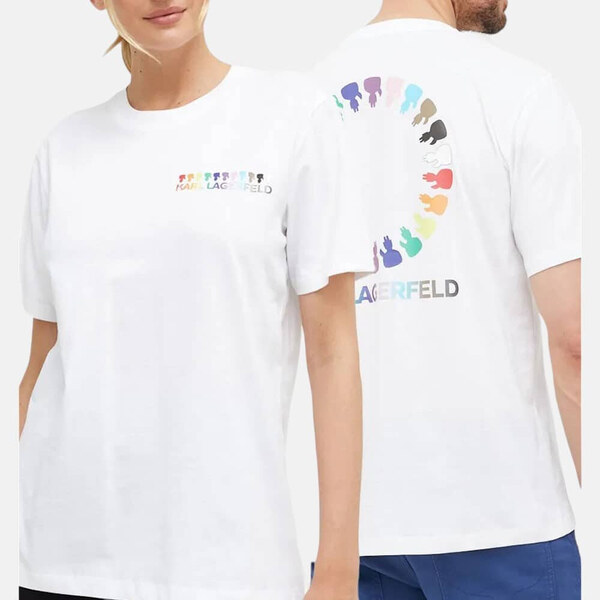 Unisex bílé triko Karl Lagerfeld 55701 49021274