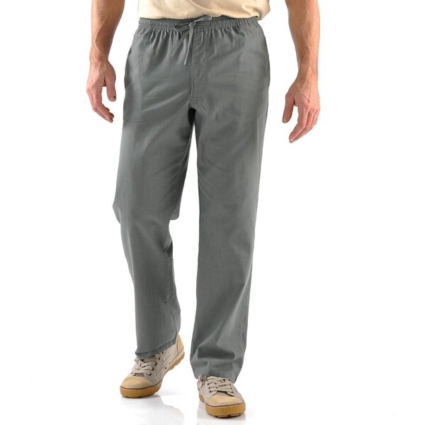 Pohodlné plátené nohavice sivá 046 Blancheporte 48125183