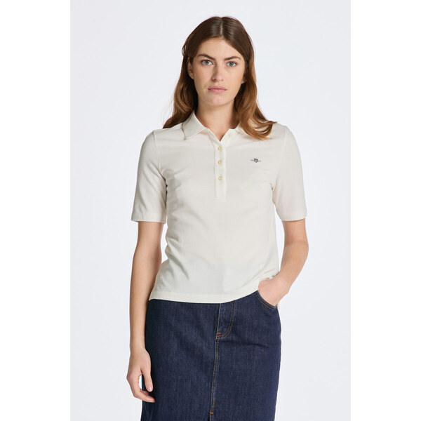 POLOKOŠEĽA GANT SLIM SHIELD SS PIQUE POLO EGGSHELL 49311168
