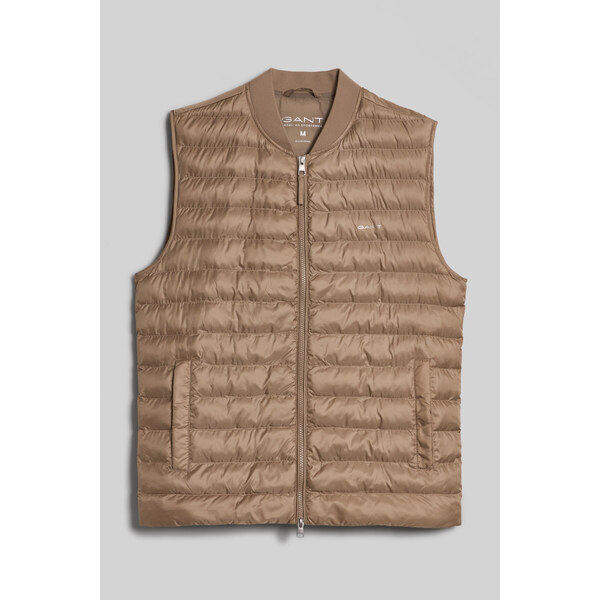 VESTA GANT LIGHT PADDED BOMBER VEST COLD BEIGE 49041159