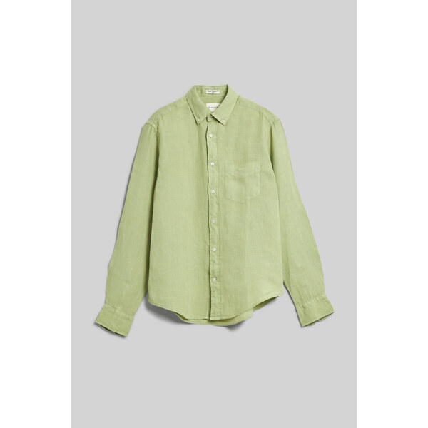KOŠEĽA GANT REG GMNT DYED LINEN SHIRT MILKY MATCHA 49041289