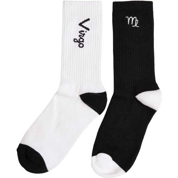 Mister Tee Zodiac 2-Pack Socks Black/White Virgo 50677210