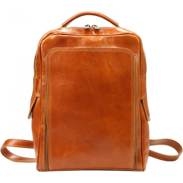 FLORENCE Kožený batoh UNISEX Filip camel 49044078