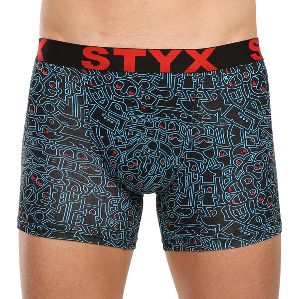 5PACK pánske boxerky Styx long športová guma viacfarebné (5U1267924) 50406821