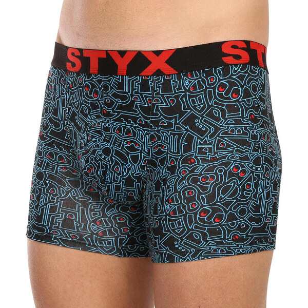 Pánske boxerky Styx long art športová guma doodle (U1256/2) 49045848