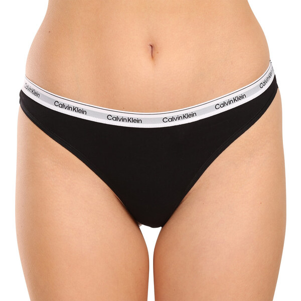 3PACK dámske tangá Calvin Klein čierné (QD5209E-UB1) 49045823